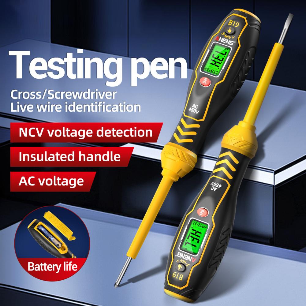 ANENG B19 Tester Pen 30-1000V Voltage Detector Meter Voltmeter Buzzer Alarm Non-Contact Test Diagnostic Breakpoint Finder Tools