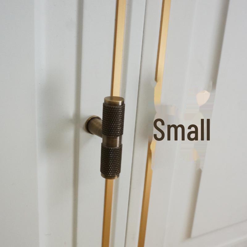 Nordic Modern Brass Knurled Handle for Drawers, Wardrobe, and Cabinets