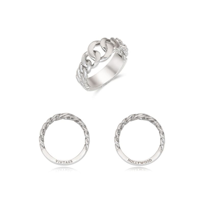 ВИНТАЖНОЕ HOLLYWOOD Матовое Кольцо-цепь Crescendo_VH2533RI072M