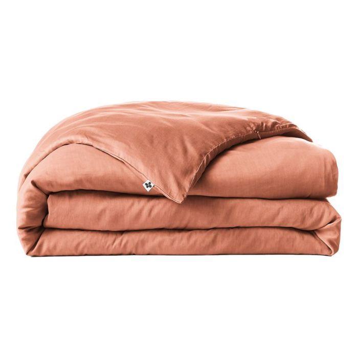 Housse de couette "Lysandre" toutes dimensions "Lyocel" L'effet Papillon - Lysandre Terracotta - Housse de couette 240 x 220 cm