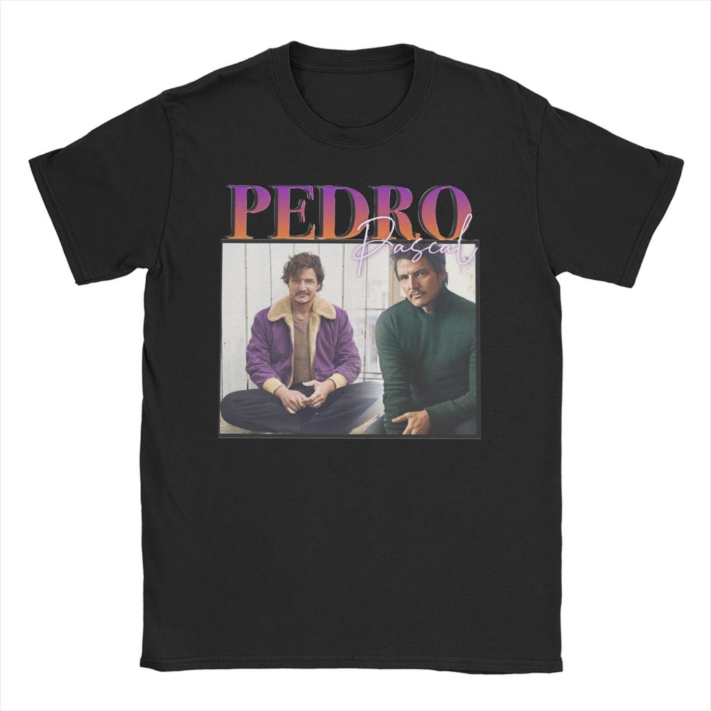 2026 Men Womens Pedro Pascal T Shirt Funny Actor Vintage 90s Pure Cotton Tops Fashion Short Sleeve Crewneck Tees New TShirts