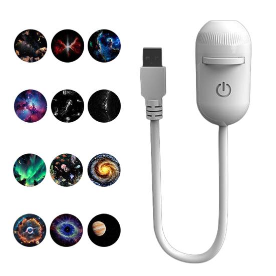 Проектор Звездного Неба Лампа с Сенсорным Управлением Ночник с Регулируемой Яркостью USB Портативный 2-в-1 Светодиодный Ночник для Детской Спальни Автомобиля