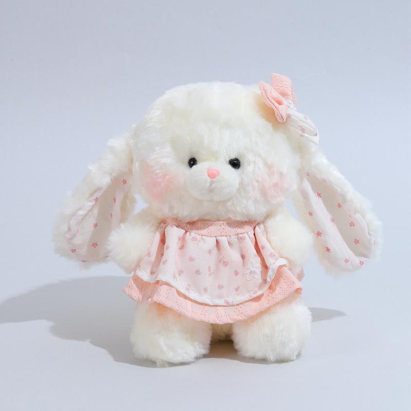 Kawaii Dress Animal Plush Toys Set Stuffed Bear Rabbit Sheep Cat Dog Dolls Soft Room Decor Gifts For Girls Xmas Birthday