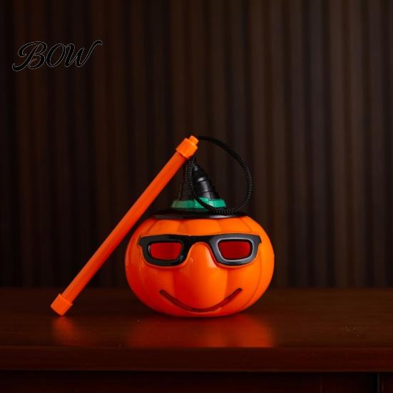 Kids Halloween Decorative Lamp Pumpkin Lantern, LED Light Up Handheld Lamp, Battery Lighted with Pole Operated Plastic Lantern for Kids, Holiday Party