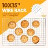 2 PCS Cooling Racks for Cooking and Baking, 15x10 Inches Stainless Steel Cooling Rack, Sheet Pan with Wire Rack for Baking Sheet, Bacon Rack Oven