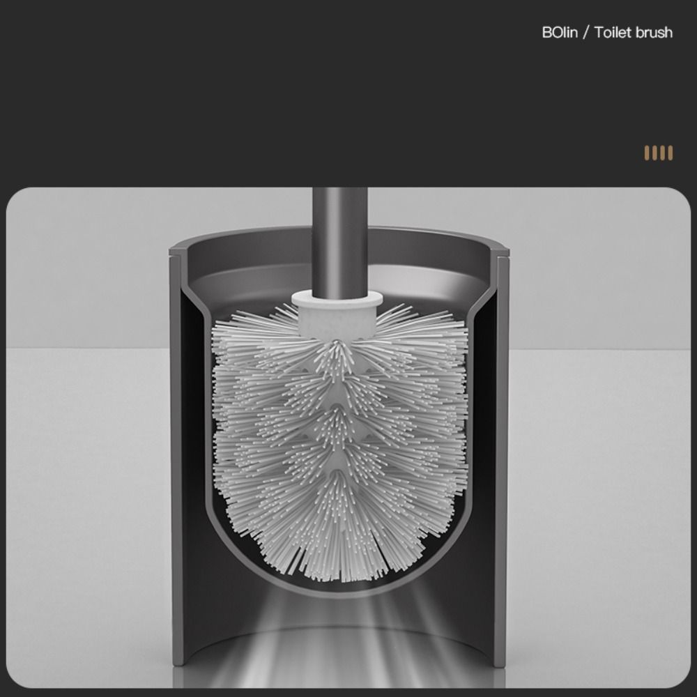 Wall Mounted Toilet Cleaning Brush Long Handle Bathroom Cleaning Tools Toilet Brush Holders