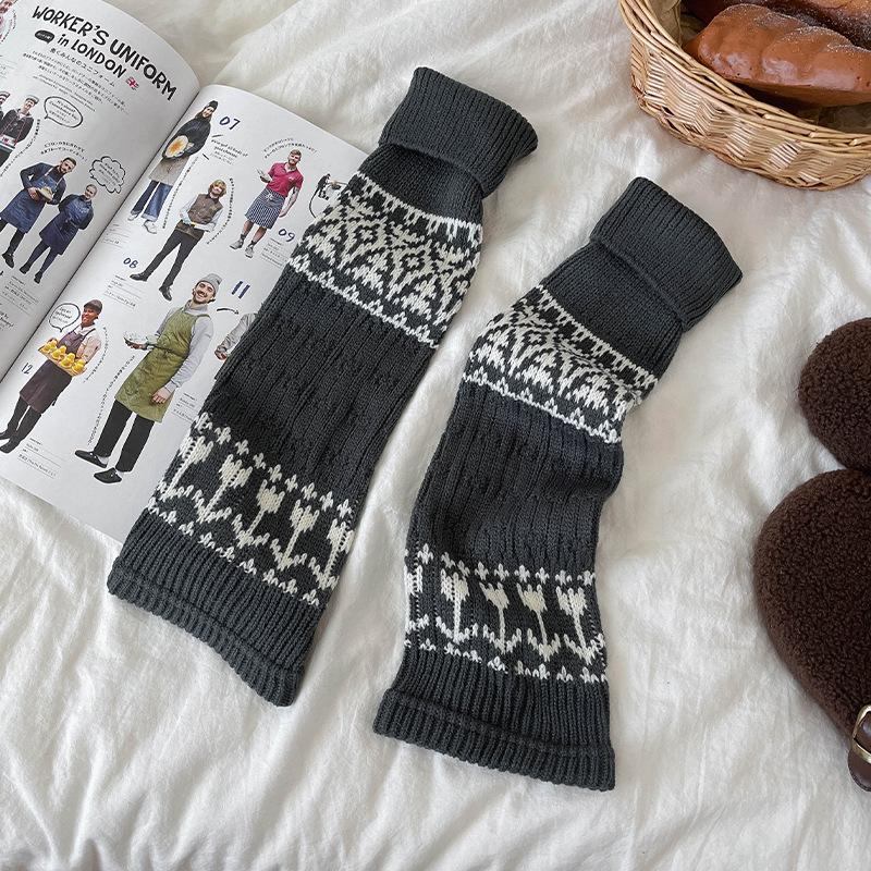 Thickened Retro-Style Sock Covers, Piles Of Socks, Warm And Slimming Calf Covers, With Snow Boot Leg Covers