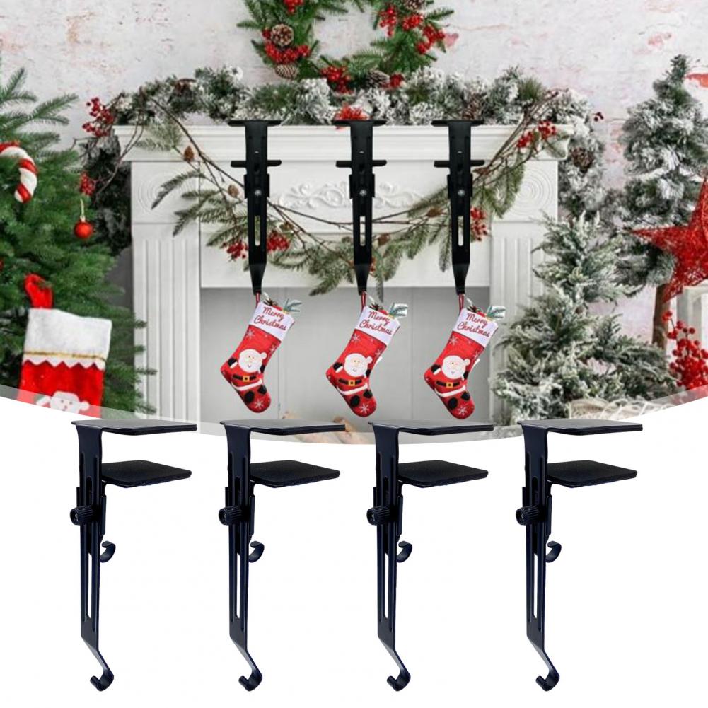 Mantel Stocking Hook Christmas Stocking Holder Christmas Stocking Garland Holder Set for Mantel Front Door Xmas Decoration
