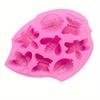 2pcs Floral Insect Silicone Cake Mold Aromatherapy Gypsum Mold Cold Soap Mold Easy To Clean Bakeware