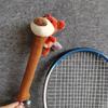 Badminton Racket Handle Cover, Overgrip Cover Plush Doll Anti Skid Racquet Grip Protector