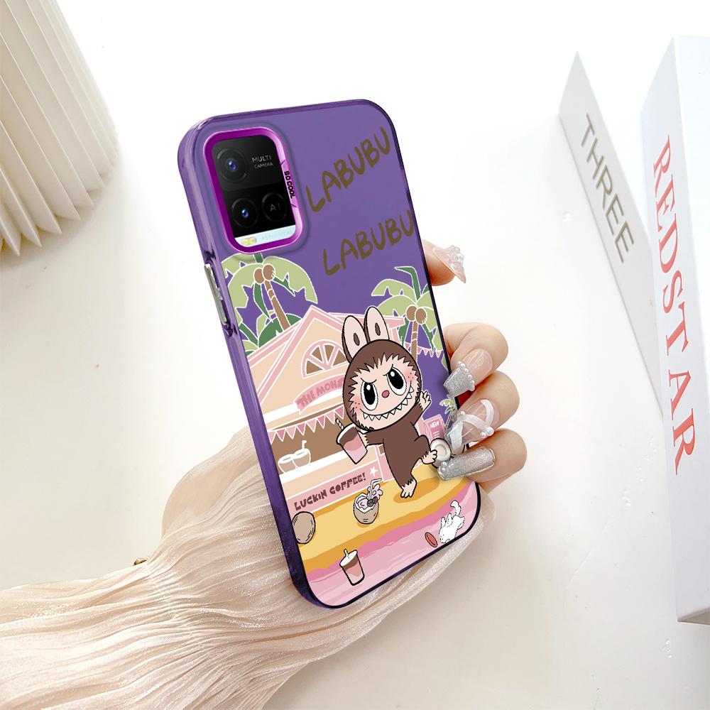 Окрашенный узор, красочный серебристый, двухсторонний, жесткий, противоударный чехол для телефона Vivo