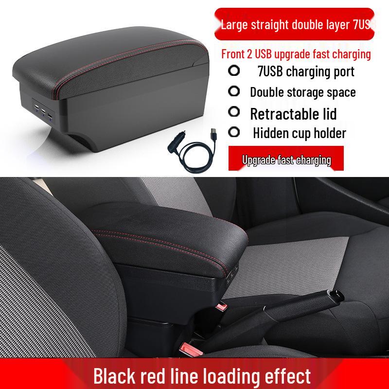 Ford Figo Center Console Armrest Storage Box Accessory