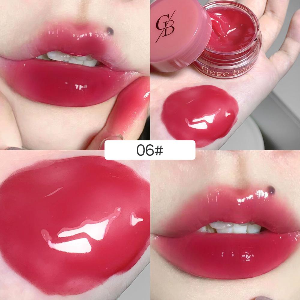 Блеск для губ Canned Jam Lip Gloss Gege Bear Jam Lip Honey Увлажняющий и блестящий зеркальный нелипкий макияж для губ