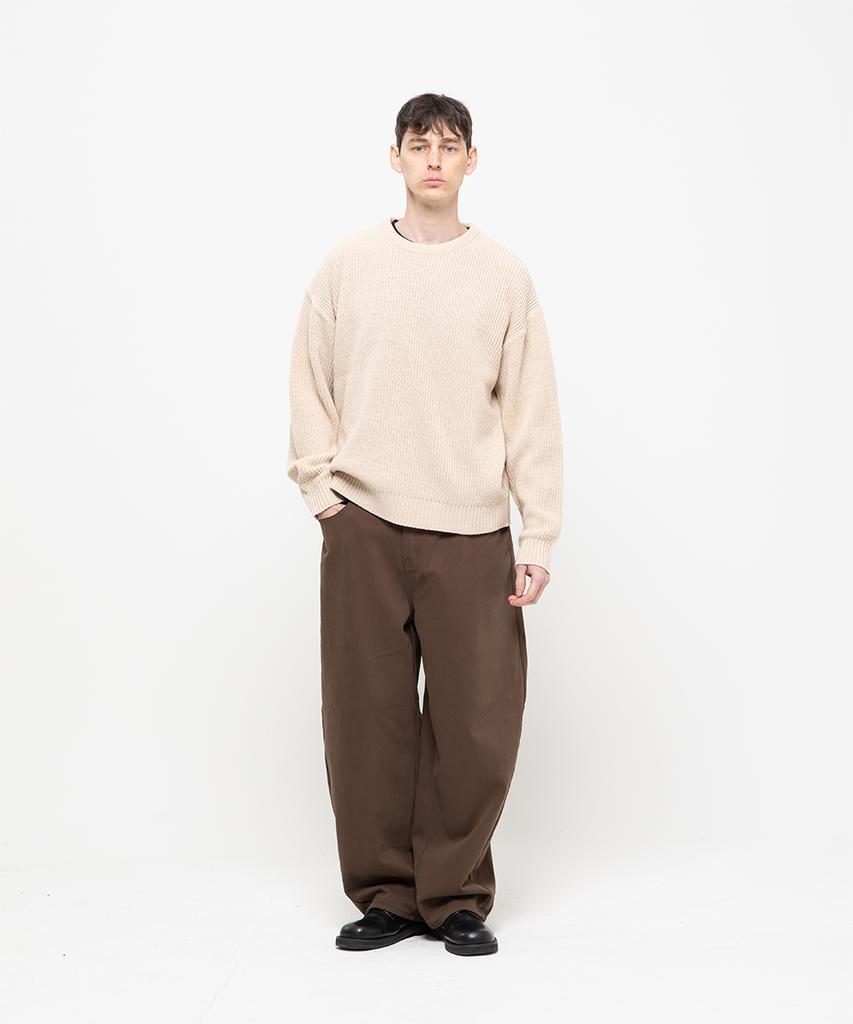 CHAMBROS Round Neck Hazzi Oversized Knit [Oatmeal]