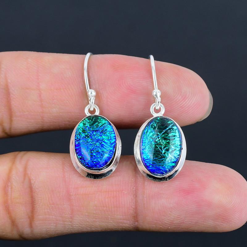 Серьга-капля с черным опалом, серебро 925 пробы, серьга ручной работы, легкая, серьга ручной работы, подарок для лучшей девушки, подарок для нее, День благодарения