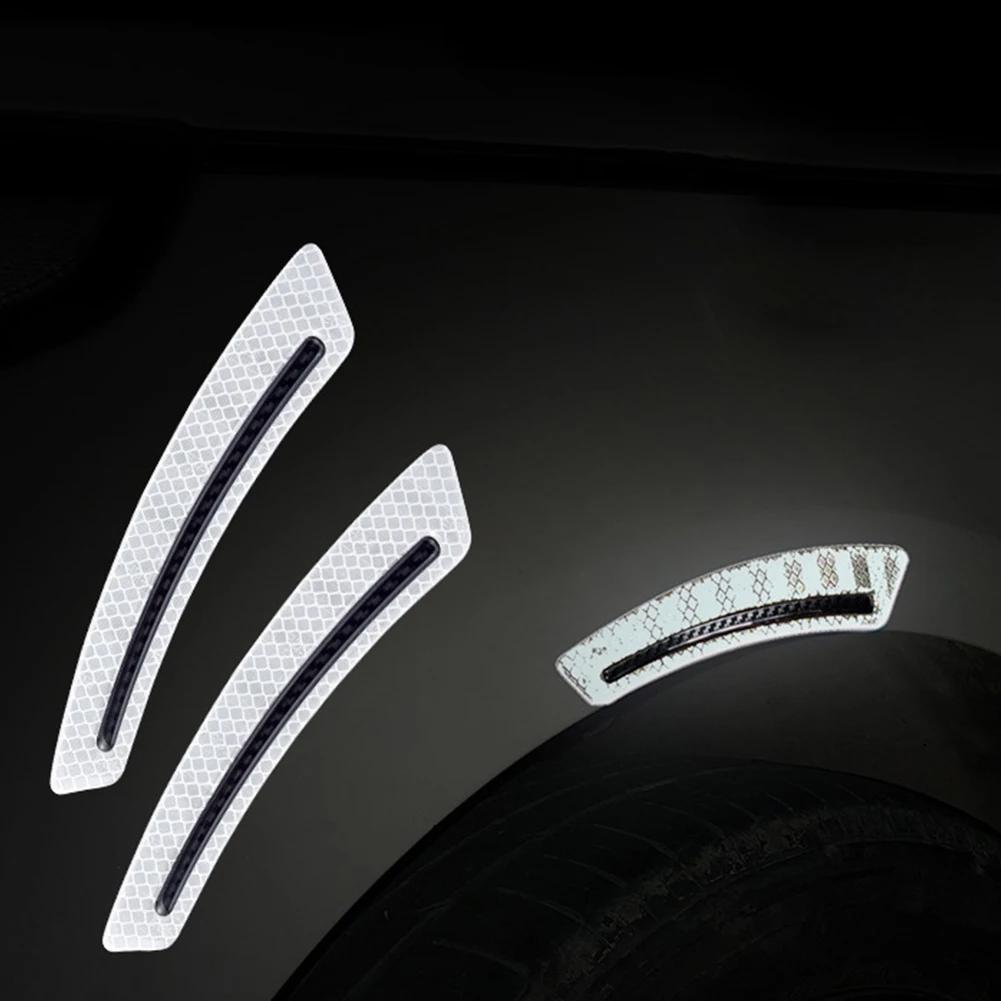 2Pcs Car Safety Warning Decal Mark Car Reflective Stickers Tape Reflective Strips Car Accessories Exterior Car Reflector Sticker