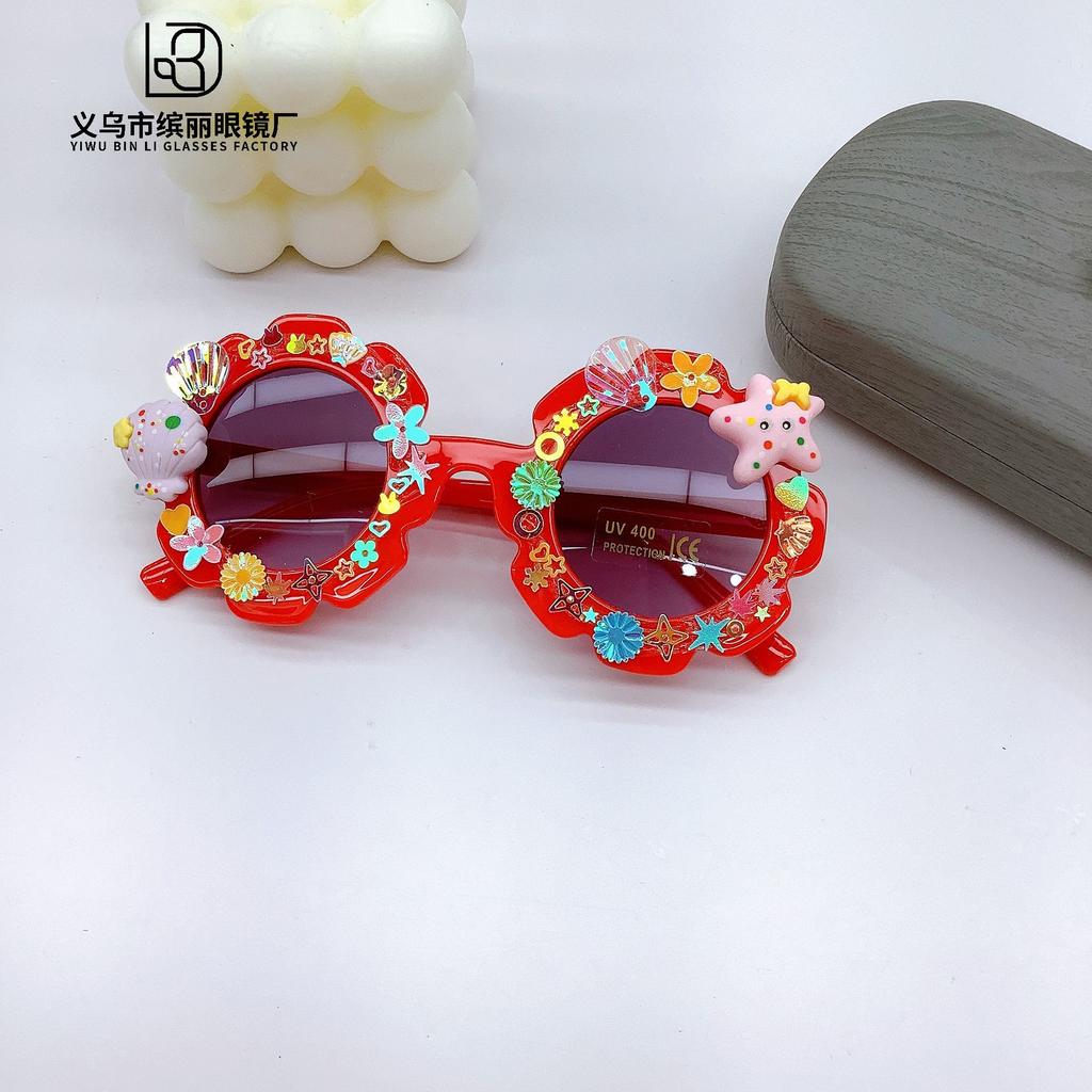 Fashion Children'S Sunglasses Boys And Girls Diy Cute Starfish Glasses Children'S Versatile Sunscreen Sunglasses
