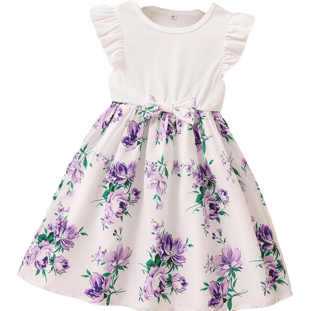 Girls Floral Dress Summer Children Fashion Princess Dress