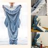 Cute Shark Blanket Plaid Women Pajamas Sleeping Bag Fabric Robe Shark Blanket Plaid Gown Adult Homewear Nightgown Comfy Bathrobe