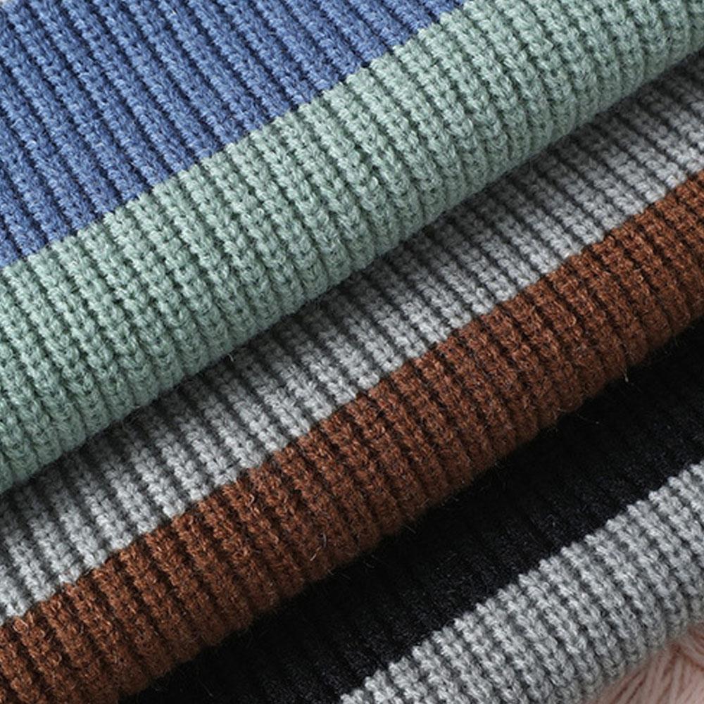 Мужской Y2K сине-коричневый трикотаж в полоску, свитер, блузка, топы, пуловер, вязаный повседневный корейский осенне-зимний свитер, джемпер для мужчин