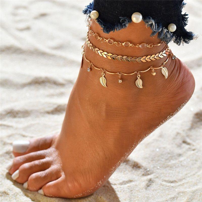 Boho Ankle Bracelet Adjustable Chain Foot Mysterious Feet Chain Fashionable Ankle Chains Personalized Ankle Chains Multi Layer Anklet Anklets