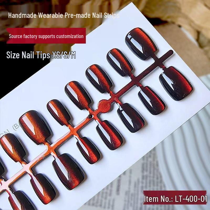 Cat Eye Manicure: 30 Hand-Painted Luxury Nail Strips