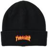 Thrasher Шапка бини с логотипом FLAME, Размер свободный, Цвет черный/желтый (22TH-N53)