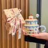 Cute Birthday Cake, Ceramic Mug, Girl Girlfriend, High-value Gift, Practical and High-end Cup Gift Box.