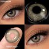 FUNSACHY 1 пара коричневых линз, цветные контактные линзы, натуральные модные контактные линзы для глаз, мягкие цветные линзы для глаз, косметические зрачки