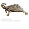 Vintage Brass Turtle Figurine Metal Statues, Gold Figurines, Decorative Animal Style Sculpture Ornament, Small Desktop Decoration for Office