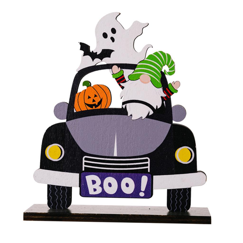 Halloween Decorations Wood Signs Pumpkin Dwarf Table Centerpiece Halloween Table Decor For Home Living Room Decor