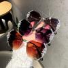 Fashion Vintage Rimless Rhinestone Sunglasses Women Men Retro Cutting Lens Gradient Sun Glasses Female UV400