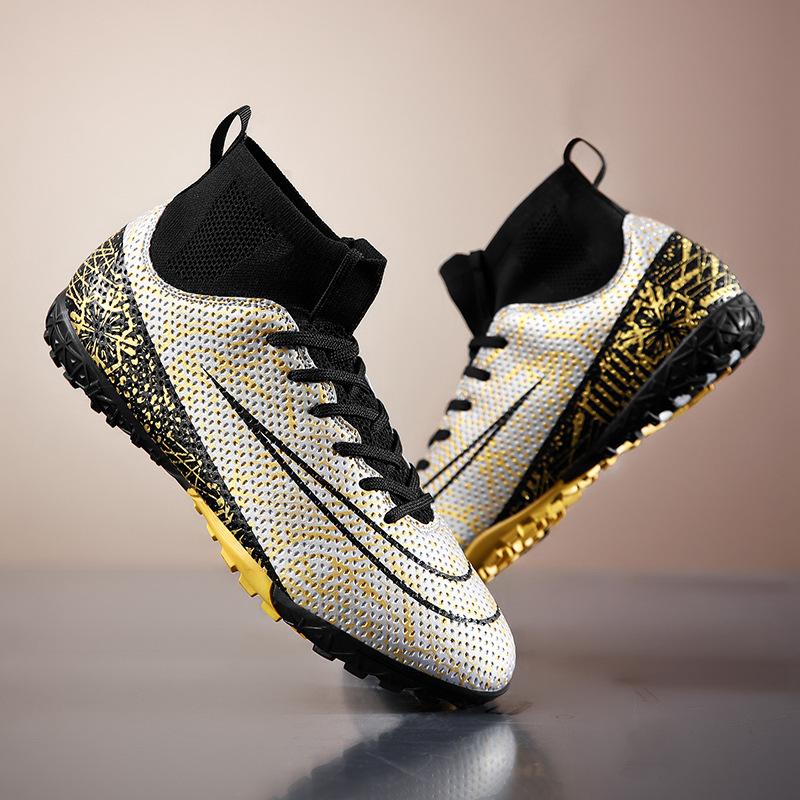 Low-top football shoes tf broken nails artificial turf AG nails leather feet men's and women's large size youth training shoes