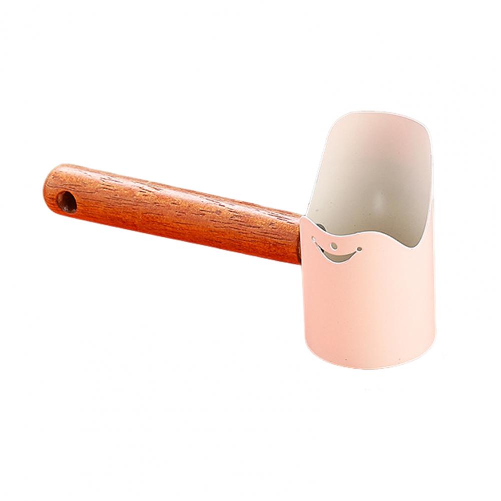 Capacity Cat Food Scoop Anti-slip Cat Food Scoop Stainless Steel Pet Food Shovel with Wooden Handle Multifunctional for Dog