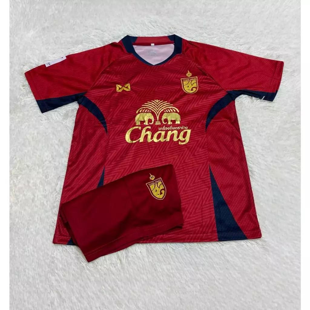 Vintage Retro THAILAND Football Soccer JERSEY National CHEER Quick Dry Print Shirt Round Neck Polyester Short Sleeve Uniform Sport Outdoor