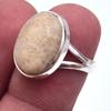 Кольцо из серебра 925 пробы с натуральным ископаемым кораллом ручной работы S.6 w9U26