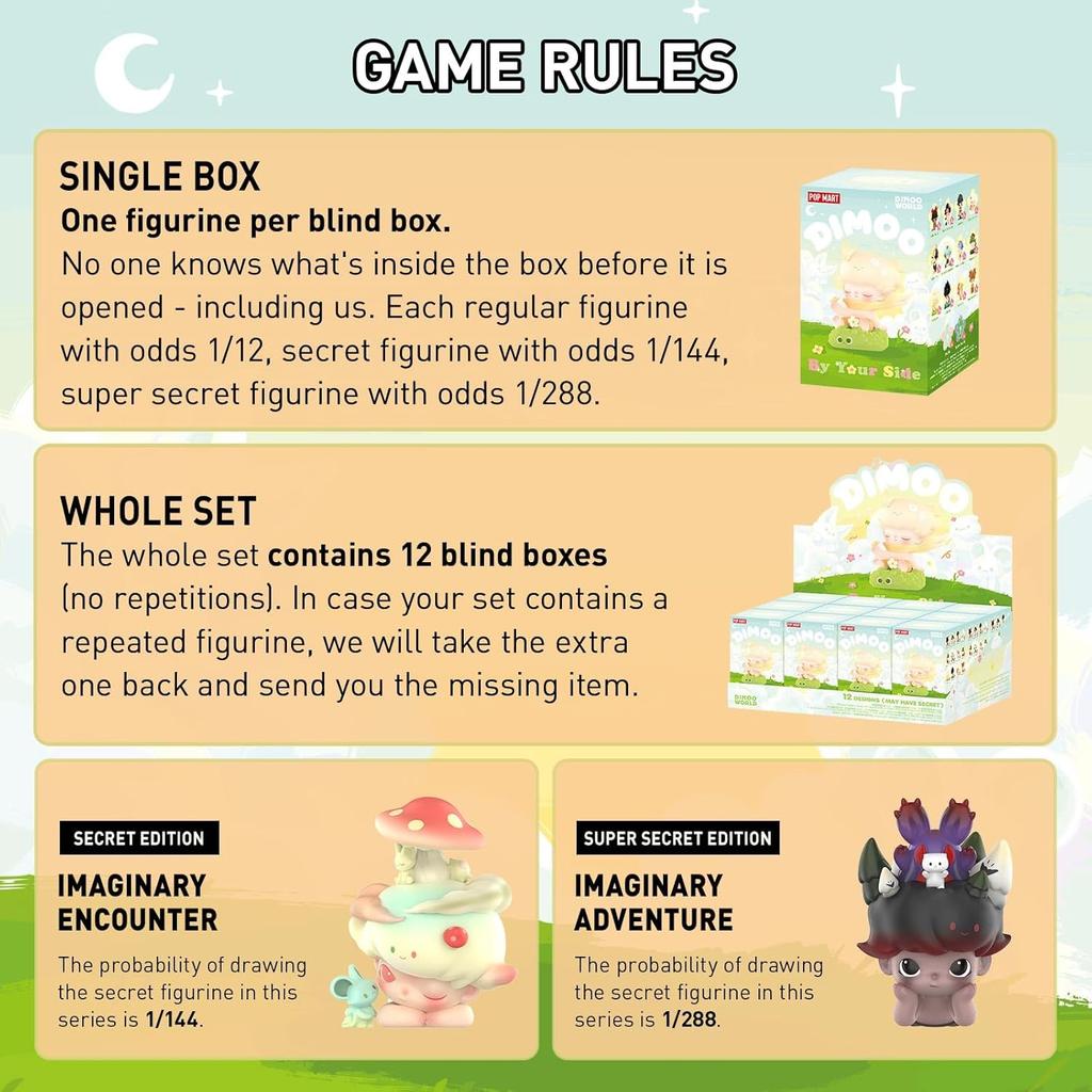 DIMOO by Your Side Series Figures, DIMOO Blind Box Figures, Home Decorations, Holiday Birthday Gifts, Single