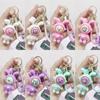 Funny Finger-guessing Game Keychain Creative Rabbit Pendant Face-changing Keyring  Backpack Decor