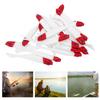 20pcs Soft Bait Worm 7cm Fishing Lures Artificial T Tail Silica Gel Bait for Fishing Blanc