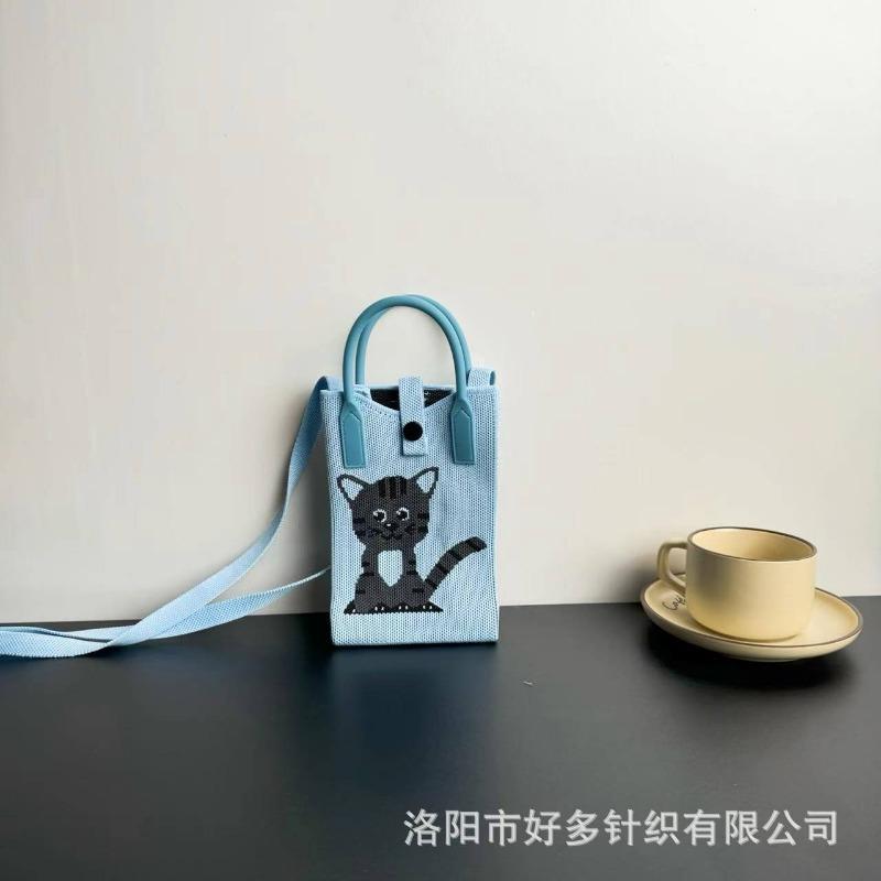 Премиальный сенсорный ns сумка для мобильного телефона новая мультяшная вязаная сумка дофаминовая ниша универсальная сумка-мессенджер через плечо сумочка