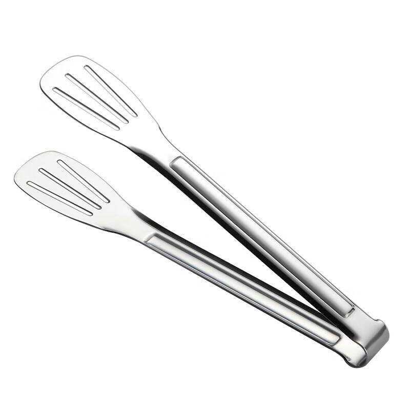 Jinghuisichuang Korean 304 Stainless Steel Food Tongs, Kitchen Steak Tongs, Barbecue Tongs, Long Meat Tongs