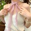 1PC Decorative Lace Scarf Embroidery Sheer Headband Bag Decoration Versatile Fashion Elegant