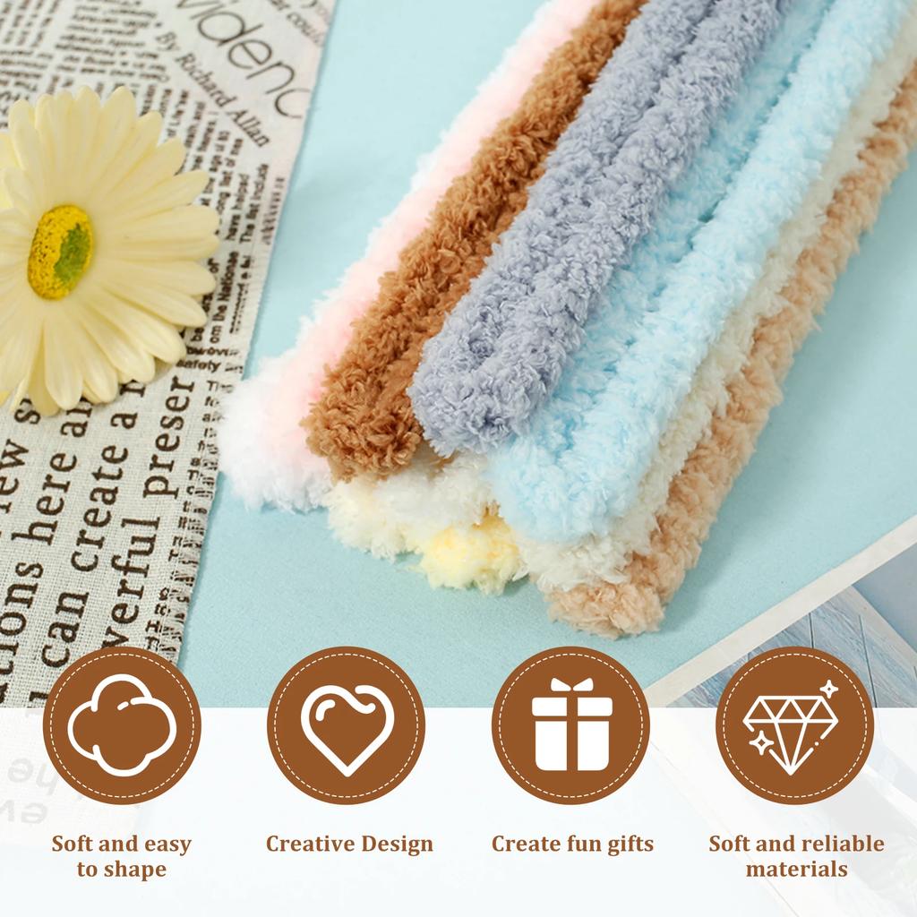 10 шт. ершиков для трубок толщиной 39,37 дюйма, мягкие ершики для трубок из синели, ершики для трубок, принадлежности для рукоделия, гибкая трубка