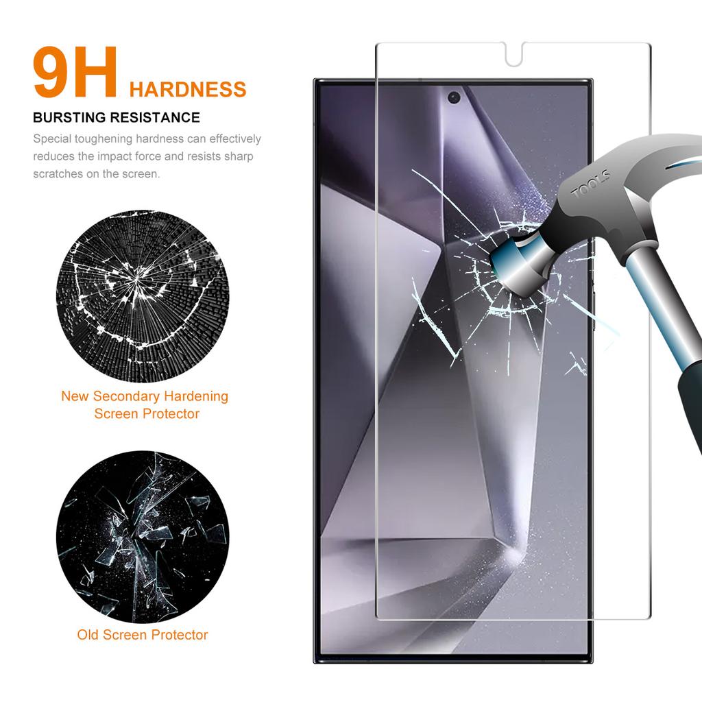 Для Samsung Galaxy S25 Ultra 2 шт. Защитная пленка для экрана ENKAY HAT PRINCE Разблокировка по отпечатку пальца 0,18 мм Высокое содержание алюминия-кремния