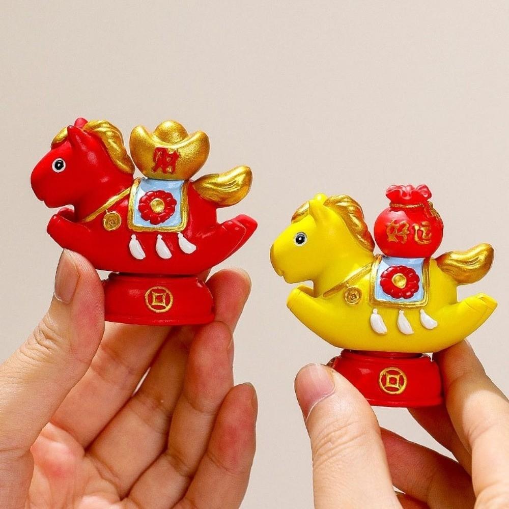 Resin Zodiac Horse Figurines Cute Horse Statue Gift Idea Horse Figures Ornament  Chinese New Year
