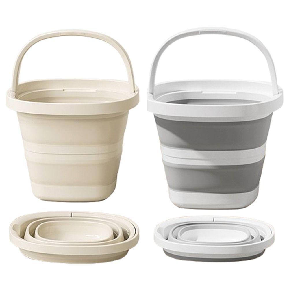 5/10L Folding Bucket Space-Saving Outdoor Fishing Bucket Collapsible Wash Basin Household
