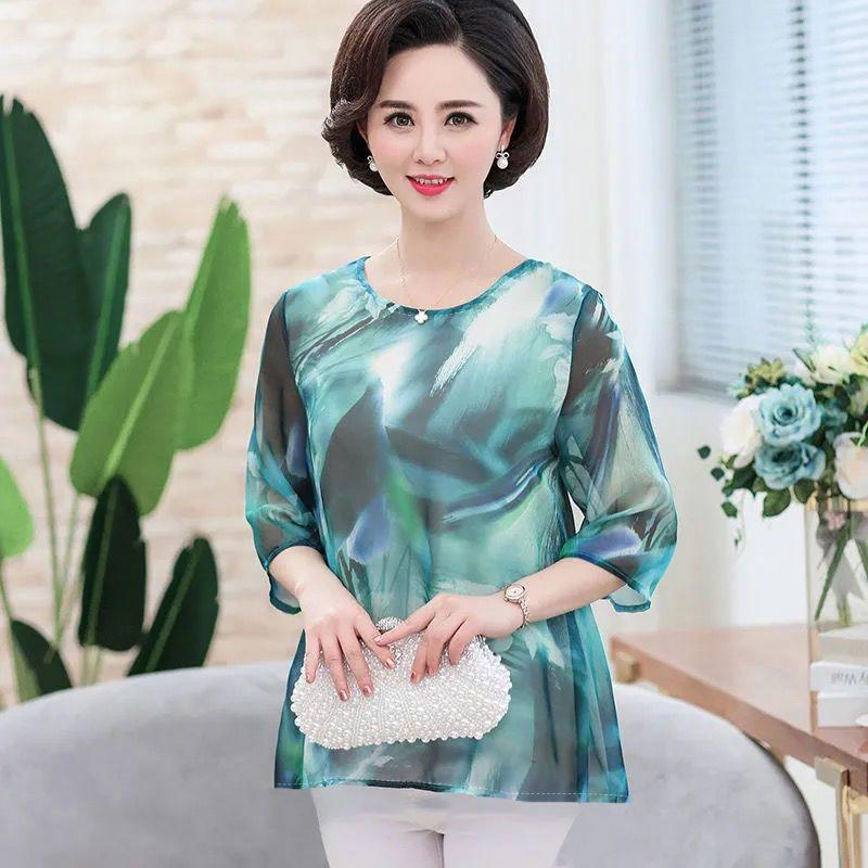 Футболка из дышащего материала Ice Silk с короткими рукавами для женщин, летний свободный женский топ больших размеров