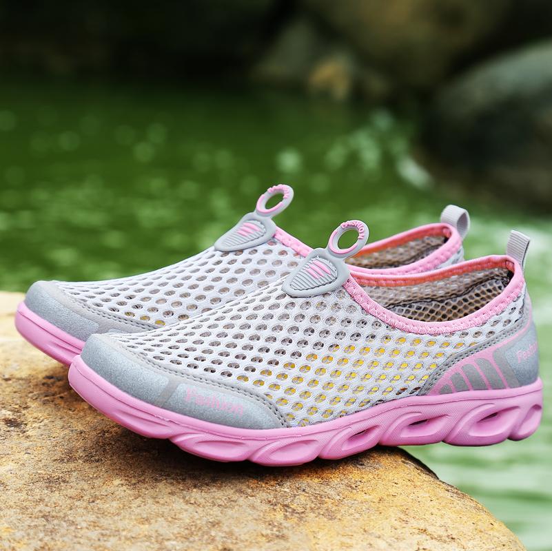 Unisex Footwear Lightweight Hollow Out Casual Sport Shoes In Mesh Water Shoes