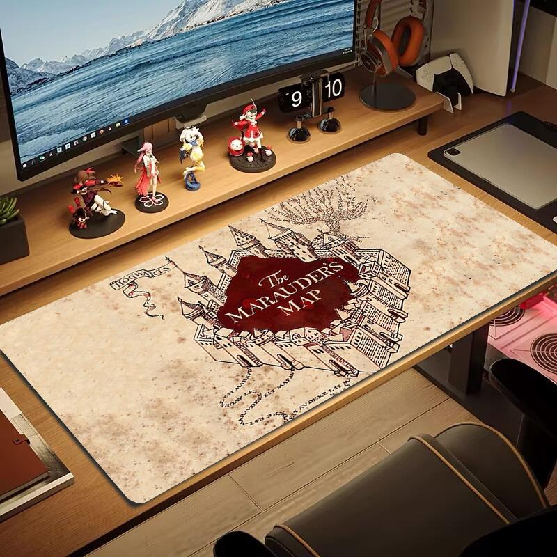 Harry Potter Print Cushion Non-slip Laptop Tablet Big Mousepad XXL Mat Mini PC Playmat With Lock edge