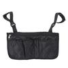 Wheelchair Side Bag Armrest Accessories Black Wheelchair Pouch Storage Bag for Disabled